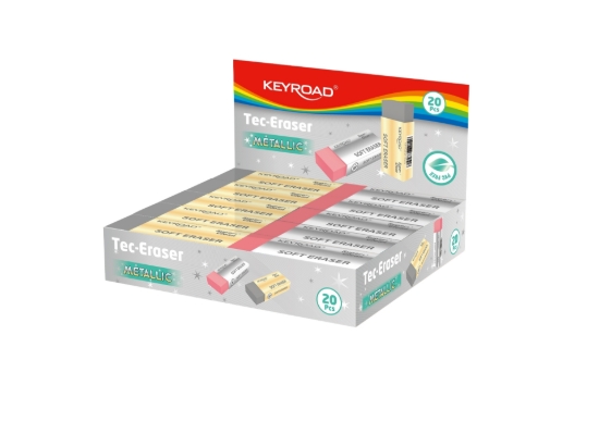 Bild von Keyroad großer Metallic-Radiergummi, sanfte Farben – Modell KR972929