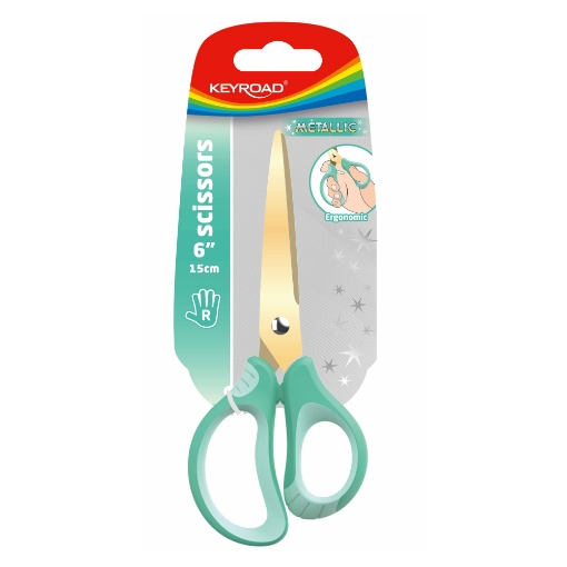 Image de Ciseaux en métal pour enfants Keyroad Métallique 15 cm - Modèle KR972939