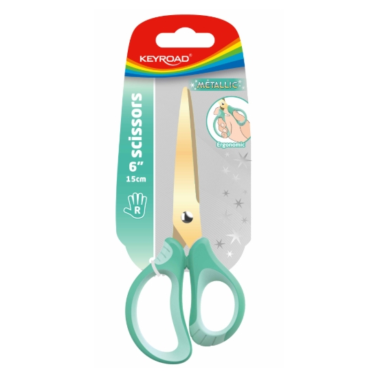 Picture of Kids' Metal Scissors Keyroad Metallic 15 cm - Model KR972939