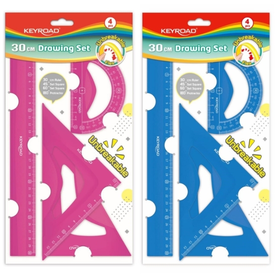 Picture of Keyroad Flexible PET Geometry Set 4 Pieces 30cm - Model KR972362