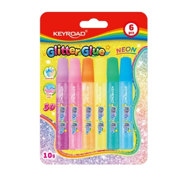 Show details for Keyroad Neon Colors Glitter Glue – Card of 6 Pieces, 10g Each – Model KR971938 Picture of Keyroad Neon Colors Glitter Glue – Card of 6 Pieces, 10g Each – Model KR971938