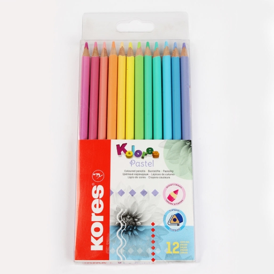 Picture of Wooden pencils, 12 pieces, Pastel Kores Model 93311