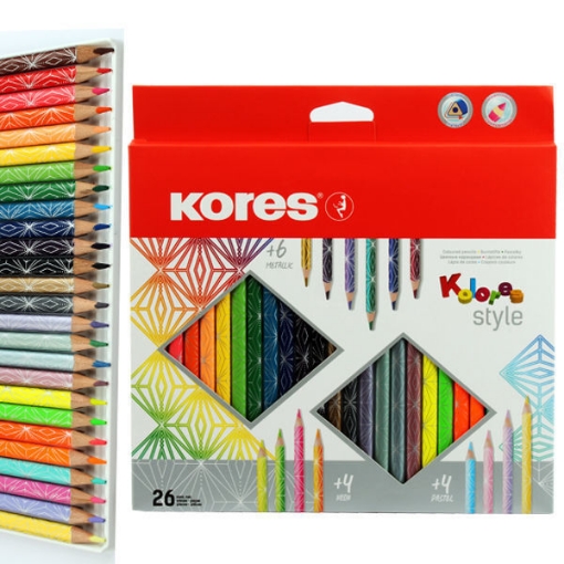 Picture of Wooden pencils, 26 pieces, Style Kores Model 93320