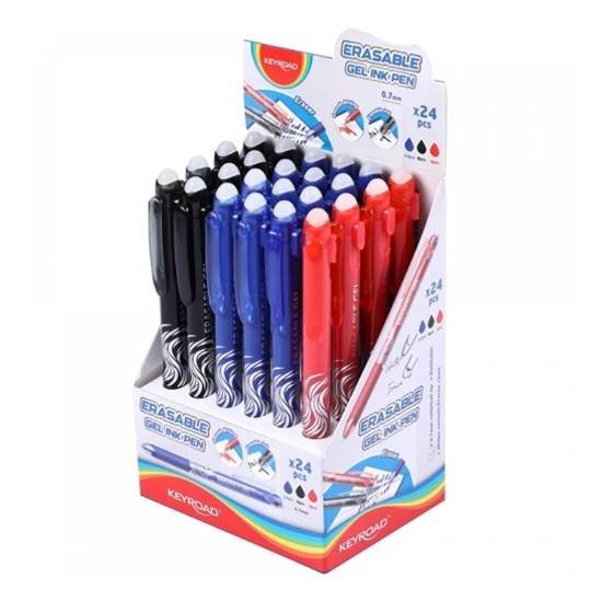 Picture of Keyroad Red Gel Pen with Eraser 0.7mm - Erasable - Model KR972583