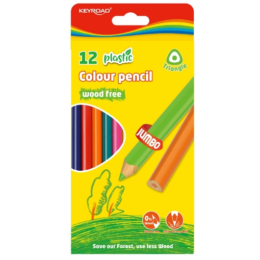 Picture of Keyroad Triangular Jumbo 12 Colors Plastic Body - Model KR972396