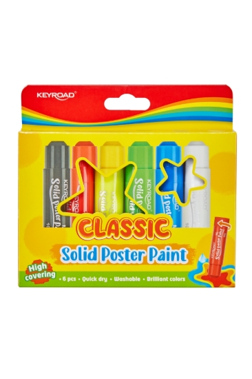 Bild von Keyroad Klassische Plakatfarben - 6 Auswaschbare Schnell Trocknende Farben - Modell KR972647