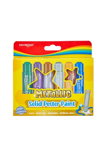 Bild von Keyroad Metallische Plakatfarben - 6 Auswaschbare Schnell Trocknende Farben - Modell KR972648