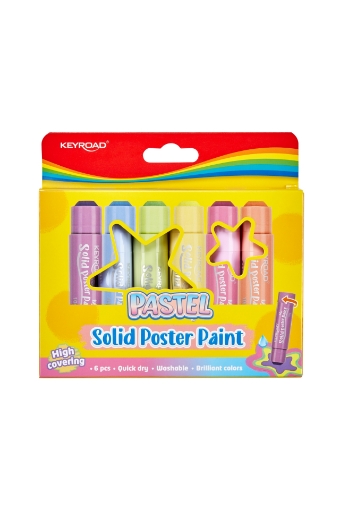 Bild von Keyroad Pastell Plakatfarben - 6 Auswaschbare Schnell Trocknende Farben - Modell KR972650