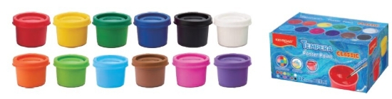 Bild von Keyroad Tempera Plakatfarben - 12 Farben 25 ml Auswaschbar - Modell KR972898