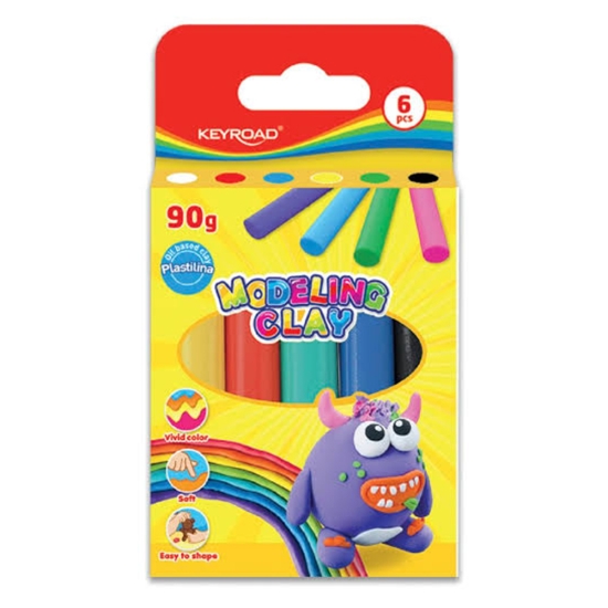 图片 Keyroad 彩色橡皮泥 – 90克 6条装盒子 – 型号KR971976