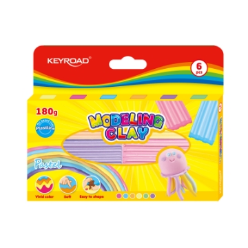Show details for Keyroad Pastel Colored Modeling Clay – 180g Box of 12 Sticks – Model KR972525 Picture of Keyroad Pastel Colored Modeling Clay – 180g Box of 12 Sticks – Model KR972525