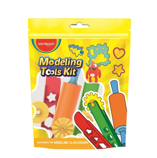 图片 Keyroad 橡皮泥造型工具 – 8件造型工具套装附旋转切割轮 – 型号KR972292