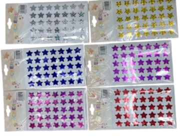 Show details for Color Star Stickers - Pack of 5 Pieces - Model YK-011 Picture of Color Star Stickers - Pack of 5 Pieces - Model YK-011