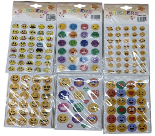 Picture of Color Emoji Stickers - Pack of 5 Pieces - Model YK-013