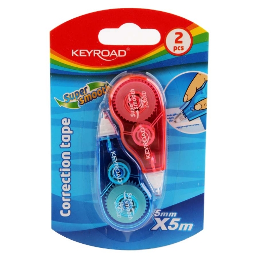 Picture of Correction Tape 5mm × 5m - Card of 2 Pieces - Keyroad Model KR971915
