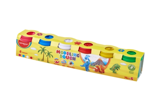 Picture of صلصال قطع ألوان - علبة 6 برطمان 75 جرام - كي رود موديل KR971721