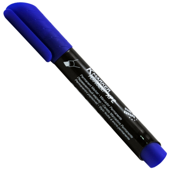 Picture of Kores Marker Permanent Blue Chisel Tip - Model 20953