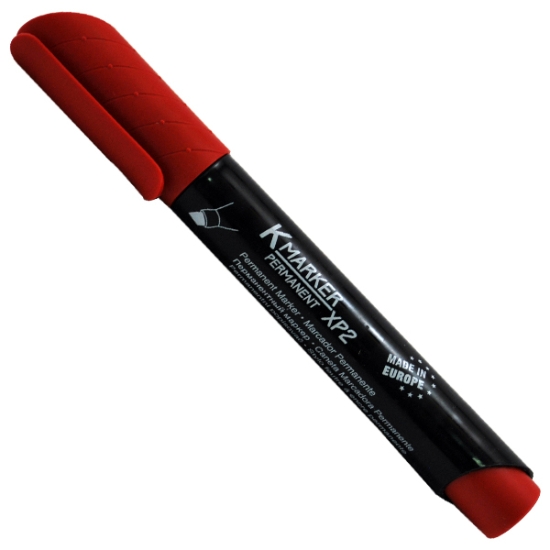 Picture of KORES MARKER PERMANENT RED CHISEL TIP - MODEL 20957