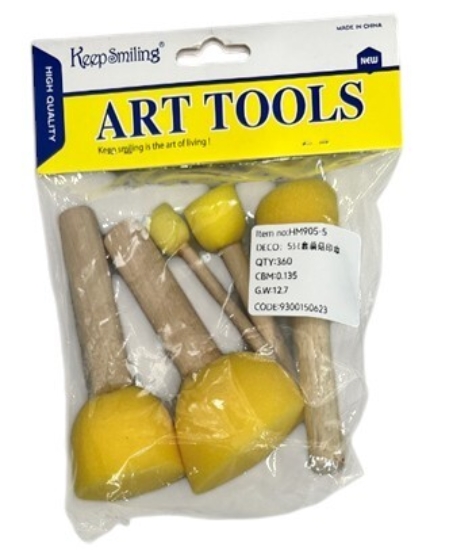 Picture of Coloring Sponge Set 5 Sizes - Keep Smiling Model HM905-5