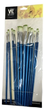 Show details for WK Flat Brush Set 12 Pieces Sizes 0 to 11 - Model A6321 Picture of WK Flat Brush Set 12 Pieces Sizes 0 to 11 - Model A6321