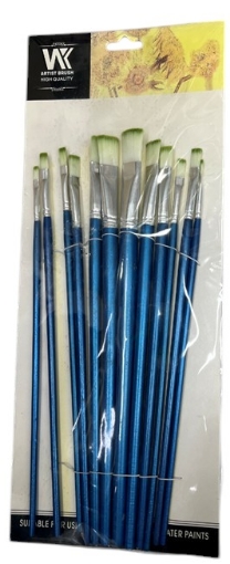 Bild von WK Flachpinsel-Set 12 Stück Größen 0 bis 11 - Modell A6321