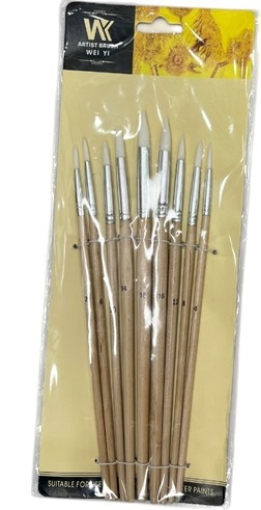 Bild von WK Rundpinsel-Set 12 Stück Größen 2 bis 16 - Modell A0427R