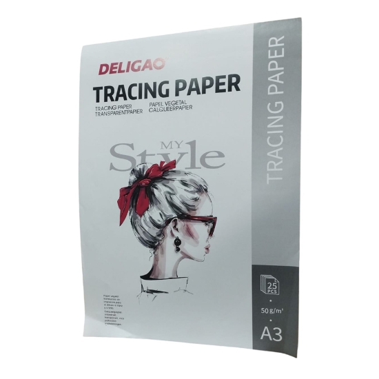 Picture of Deligao Tracing Sketch Pad 25 Sheets 50gsm A3 – Model 50G