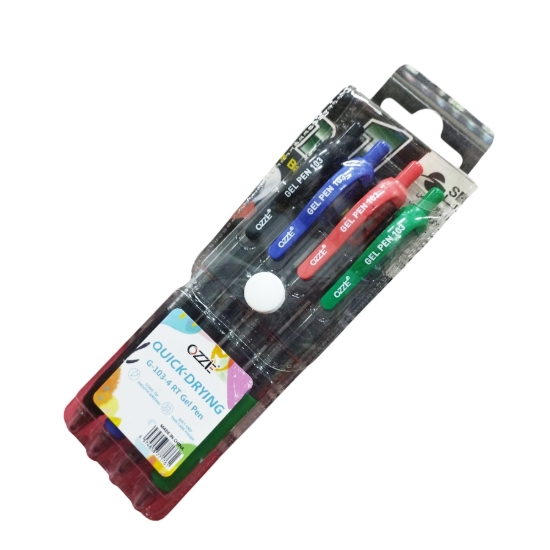 Picture of Fast-Drying Gel Pen 0.7 mm – Set of 4 Pieces – OZZIE Model G-103-4