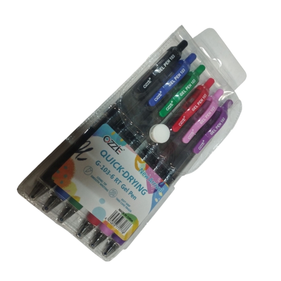 Bild von Schnelltrocknender Gelstift 0,7 mm – 6er-Set – OZZIE Modell G-103-6