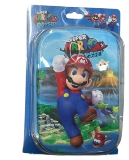 图片 Simba 浮雕泡棉笔袋，1 个拉链，印有超级马里奥图案，型号 KDX-0683