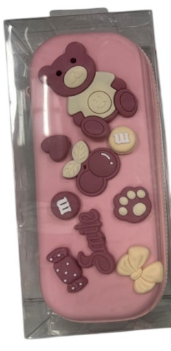 Imagen de Estuche de silicona en relieve, 1 cremallera, impreso con diseños de oso de goma – Simba modelo DD505