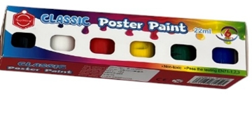 Zeige Details für Plakatfarben-Set 6 Farben 22ml mit Pinsel – UNICERA Modell B-0002P Bild von Plakatfarben-Set 6 Farben 22ml mit Pinsel – UNICERA Modell B-0002P