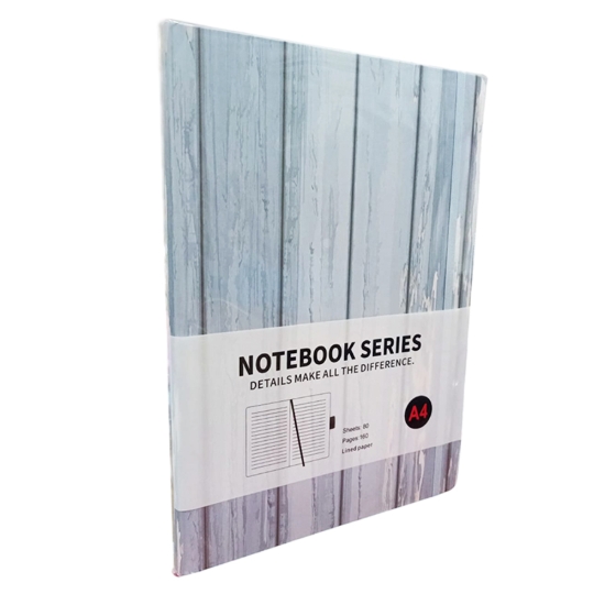 图片 带笔套的硬壳笔记本，80 页横线纸，A4 尺寸 – Simba 型号 8800-6