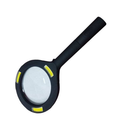 Bild von Lupe 90mm mit Griff und Dreifacher LED-Beleuchtung, Kartonverpackung - Simba Modell 9033