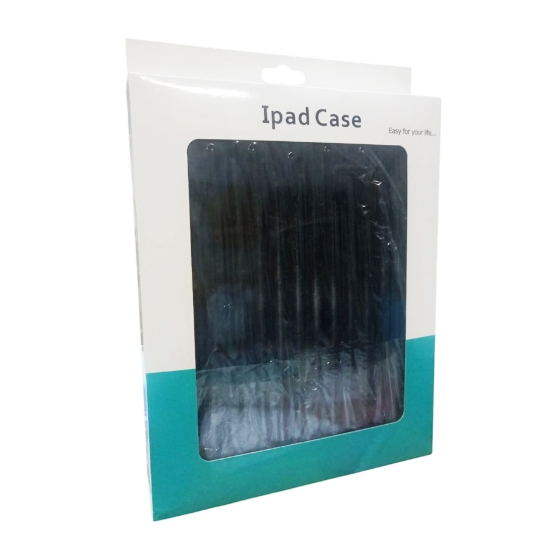 图片 纹理塑料 iPad 保护套，1 个拉链，黑色