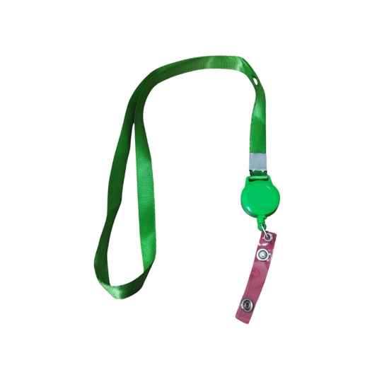 图片 带塑料伸缩挂钩的姓名牌挂绳，绿色 – Simba 型号 1601