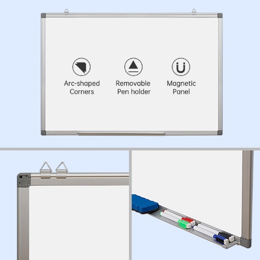 Picture of Simba Magnetic Whiteboard, MDF Panel, With Pen Holder, Size 120 × 180 cm - Model WB1812-MDF