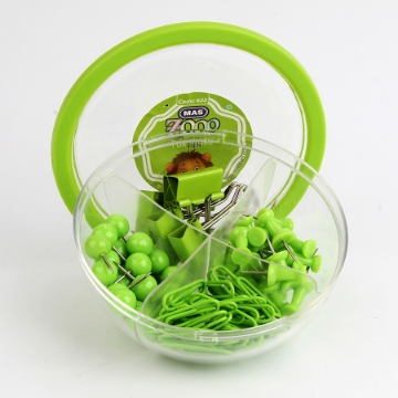 Show details for Mas 622 - 623 Plastic Pin Box with 4 Compartments (Push Pin + Round Pin + Bulldog Clip + Binder Clip) Picture of Mas 622 - 623 Plastic Pin Box with 4 Compartments (Push Pin + Round Pin + Bulldog Clip + Binder Clip)