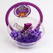 Picture of Mas 622 - 623 Plastic Pin Box with 4 Compartments (Push Pin + Round Pin + Bulldog Clip + Binder Clip)
