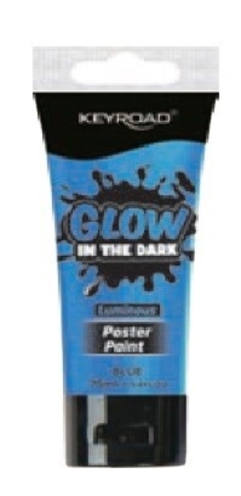 Bild von Phosphoreszierende Plakatfarbe 75 ml Blau – Keyroad Modell KR973304