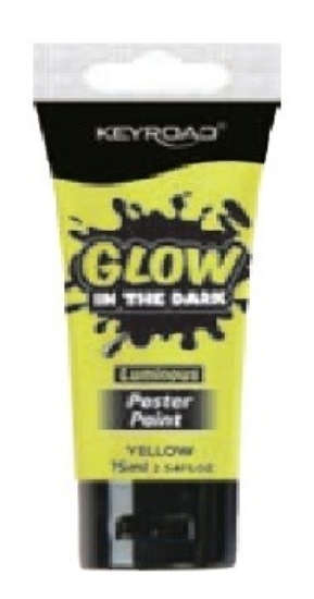 Bild von Phosphoreszierende Plakatfarbe 75 ml Gelb – Keyroad Modell KR973306