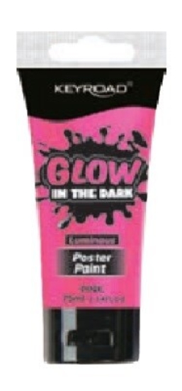 Bild von Phosphoreszierende Plakatfarbe 75 ml Rosa – Keyroad Modell KR973307