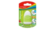 图片 海军蓝塑料削笔器，1 孔配金属刀片 + 橡皮，卡装 1 个 – Keyroad 型号 KR971057