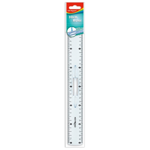 Picture of مسطرة بلاستيك 30 سم شفاف - كى رود موديل KR971059
