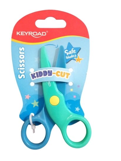 Bild von Keyroad Kinderschere aus Kunststoff 10,5 cm, 1 Stück auf Karte – Modell KR973265