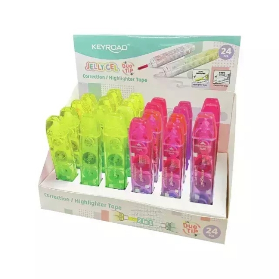 图片 Keyroad 修正带 + 荧光笔 彩色款 – 型号 KR990116