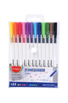 Show details for Keyroad Fineliner Pen Set 12 Colors, 0.4 mm – Model KR972462 Picture of Keyroad Fineliner Pen Set 12 Colors, 0.4 mm – Model KR972462