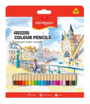 Show details for Premium Colored Pencil Set 24 Colors - Keyroad Model KR973349 Picture of Premium Colored Pencil Set 24 Colors - Keyroad Model KR973349