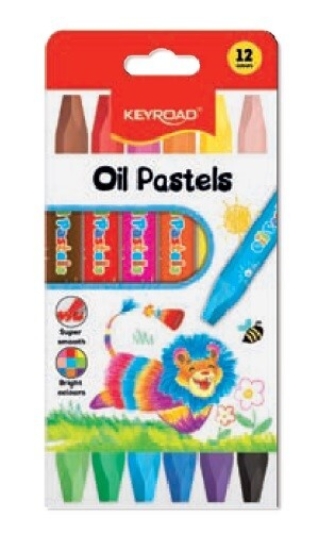 Bild von Keyroad Ölpastell-Set, 12 Farben, Sechskantform, Modell KR971353