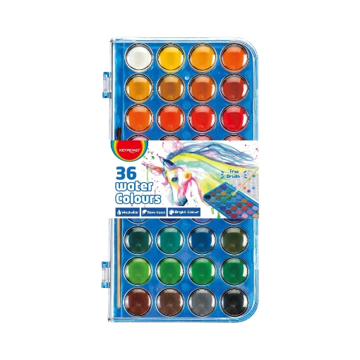 Bild von Wasserfarben-Set mit 36 Farbschälchen - Keyroad Modell KR972747